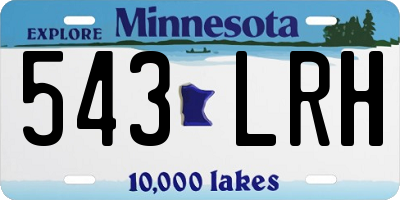 MN license plate 543LRH