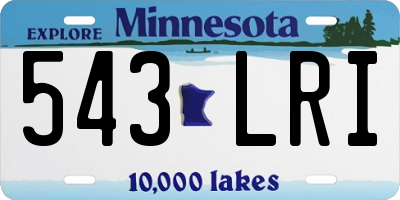 MN license plate 543LRI