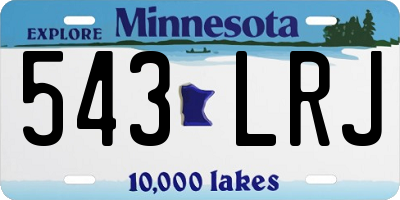 MN license plate 543LRJ