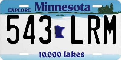 MN license plate 543LRM