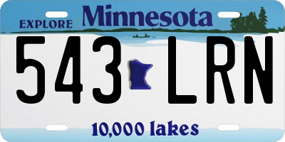 MN license plate 543LRN