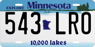 MN license plate 543LRO