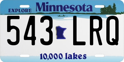 MN license plate 543LRQ