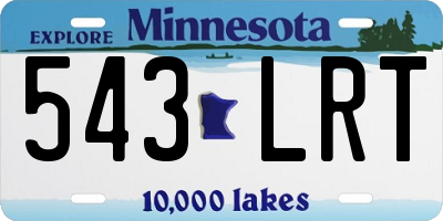 MN license plate 543LRT