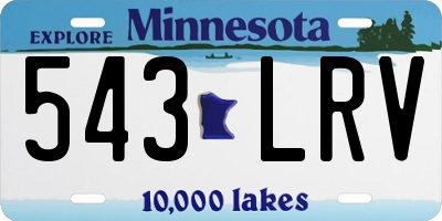 MN license plate 543LRV