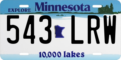 MN license plate 543LRW