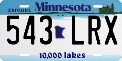 MN license plate 543LRX