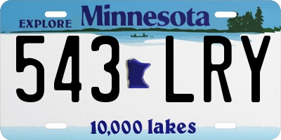 MN license plate 543LRY