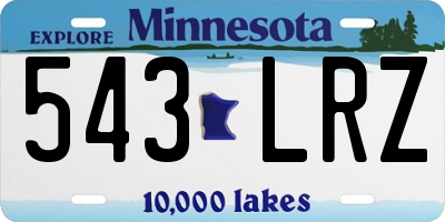 MN license plate 543LRZ