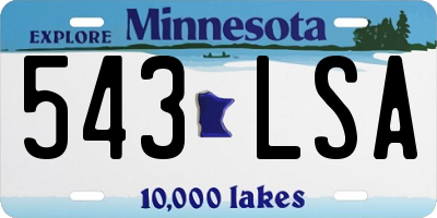 MN license plate 543LSA