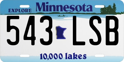 MN license plate 543LSB