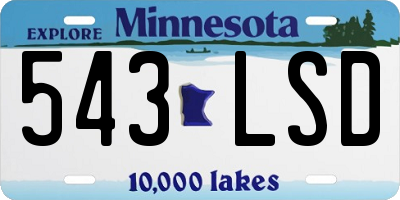 MN license plate 543LSD