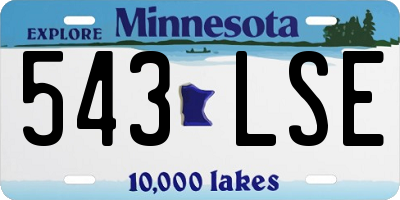 MN license plate 543LSE