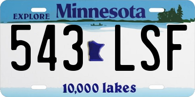 MN license plate 543LSF