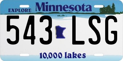MN license plate 543LSG