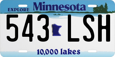 MN license plate 543LSH