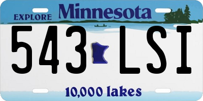 MN license plate 543LSI
