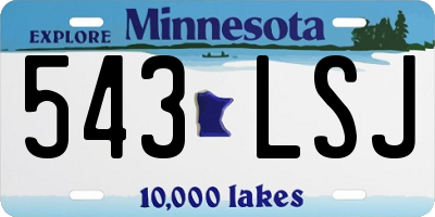 MN license plate 543LSJ