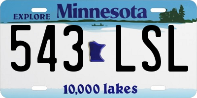 MN license plate 543LSL