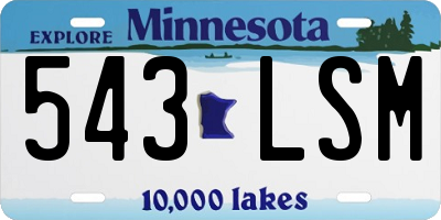 MN license plate 543LSM