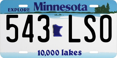 MN license plate 543LSO
