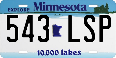 MN license plate 543LSP