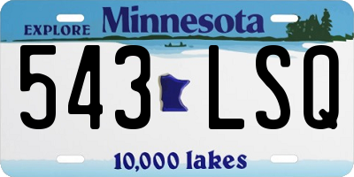 MN license plate 543LSQ