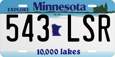 MN license plate 543LSR