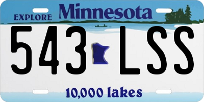 MN license plate 543LSS