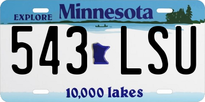 MN license plate 543LSU