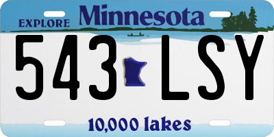MN license plate 543LSY