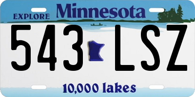 MN license plate 543LSZ