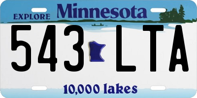 MN license plate 543LTA