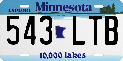 MN license plate 543LTB