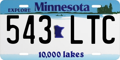 MN license plate 543LTC