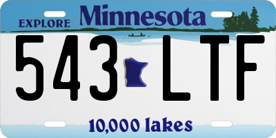 MN license plate 543LTF