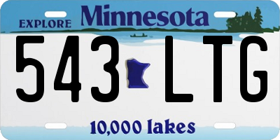 MN license plate 543LTG