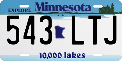 MN license plate 543LTJ