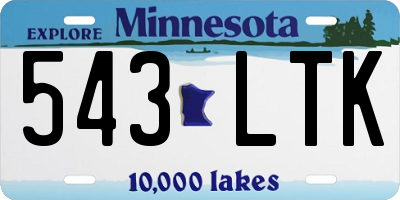 MN license plate 543LTK