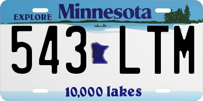 MN license plate 543LTM