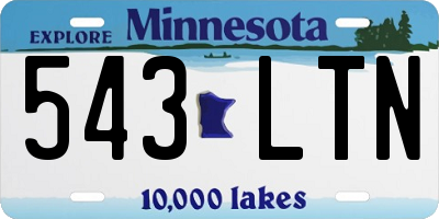 MN license plate 543LTN