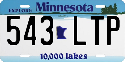 MN license plate 543LTP