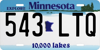 MN license plate 543LTQ