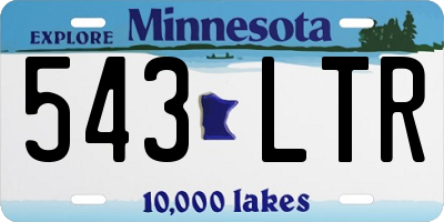 MN license plate 543LTR