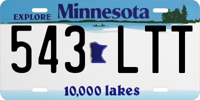 MN license plate 543LTT