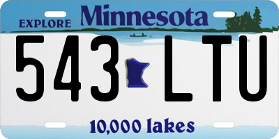 MN license plate 543LTU