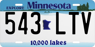 MN license plate 543LTV