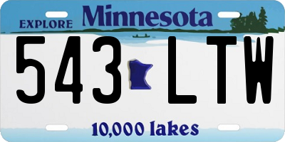 MN license plate 543LTW