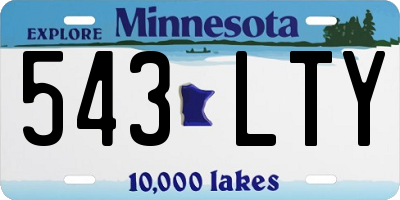MN license plate 543LTY
