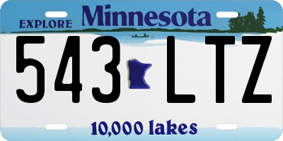 MN license plate 543LTZ